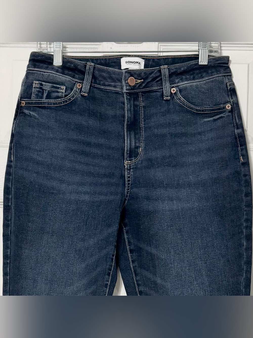 Sonoma Mid-Rise Bootcut Blue Jeans Dark Wash Lot of Two Pairs NWOT - Picture 4 of 12